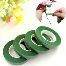 Handmade Floral Glue DIY Green Tape Flower Paper Artificial Flower Plant Wrapping Flower Stem Tape - Light Green [Floral Tape 2/Roll] - View 8