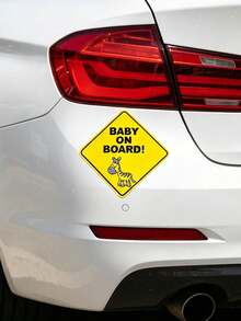 2pcs "Baby On Board" Car Stickers, Self-Adhesive Vehicle Decals, Easy To Install, Waterproof - Multicolor - View 6