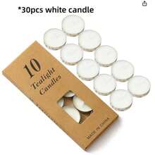 30Pcs Small Smokeless Odorless Tea Light Candles, Romantic Atmosphere Candles, Suitable For Wax Melt Warmer, Birthday Party, Outdoor Wedding And Indoor Dinner Decoration - Multicolor - View 11