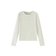 Women's Long Sleeve T-Shirt New Style Base Layer Top, Autumn/Winter Innerwear, Can Be Worn As Outerwear, Design-Focused - White - View 7