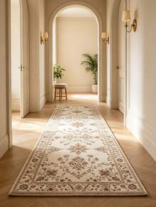 1pc, Luxury Elegant Floral Home Long Runner Rug, Bohemian Floral Pattern, Anti-Slip Hallway Runner Mat, Home Decor! Nordic Minimalist Style Suitable For Living Room Carpet, Home Decor Item, Suitable For Entryway, Bedroom, Closet, Living Room Carpet, Carpet, Living Room Area Rug, Area Small Rug, Mat, Home Decor, Large Living Room Carpet, Round Carpet - Multicolor - View 15