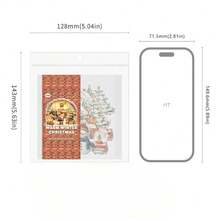 1 Set Stiker Perencana Natal Bahan PET, Sekitar 100 buah/Set Stiker Dekoratif DIY Perekat Diri, Perlengkapan Perencana Natal Cocok untuk Berbagai Acara, Hadiah Kecil Natal - Satu ukuran cocok untuk semua. - View 2