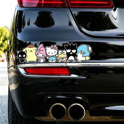 SANRIO 1pc Adorable Hello Kitty And Friends Vinyl Decals For Cars, Motorcycles, And More - Durable And Scratch-Resistant For Your Vehicle's Exterior, Great Gift For Hello Kitty Fans, Also A Perfect Gift For Family And Friends