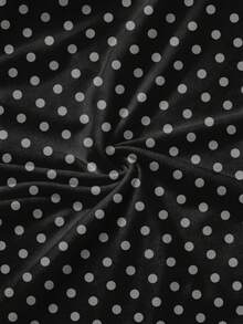 Quần legging cạp vừa họa tiết chấm bi size lớn, co giãn vừa, định hình bụng, tôn dáng cho phụ nữ đầy đặn, phong cách vintage, mặc hàng ngày và tập luyện mùa thu - Nhiều màu - Xem 10