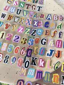 2pcs Vintage INS English Alphabet Sticker Book, Artistic Versatile Scene DIY Decor, Journal Background Decoration Stickers, Decals, Scrapbook Supplies, School Office Stationery - Rectangle - View 4