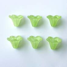 140pcs Matte Morning Glory Acrylic Through-Hole Loose Beads For DIY Bracelet Phone Charm Keychain Craft Supplies - Multicolor - View 7