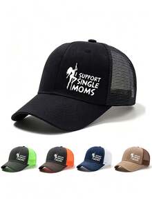 1pc Pattern Letter Print Baseball Cap, Unisex Fashion Versatile Trucker Hat, Baseball Cap Suitable For Daily Wear And Travel - Multicolor - View 8