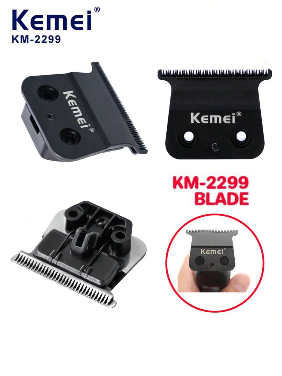 KM-2299 Pisau Pengganti Asli untuk Mesin Cukur Rambut Elektrik, Paket Aksesori Kepala Pisau Pengganti untuk Mesin Cukur Rambut, Kepala Pisau Asli Pabrik untuk Mesin Cukur Rambut Kemei 1 Set