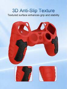 Compatible With PlayStation 4, Thickened Silicone Controller Cover, Dual-Color Design, Anti-Drop Anti-Slip Anti-Scratch Anti-Sweat, Enhanced Gaming Control Feel, Practical Gaming Accessory - View 2