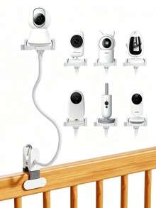 Giá đỡ kẹp camera linh hoạt điều chỉnh được cho phòng em bé, kẹp cố định màn hình theo dõi trẻ sơ sinh, giá đỡ điện thoại dạng kẹp đầu giường, giá đỡ điện thoại cổ ngỗng linh hoạt đa năng cho giường, bàn làm việc, xem phim dài tập và livestream - Xem 2