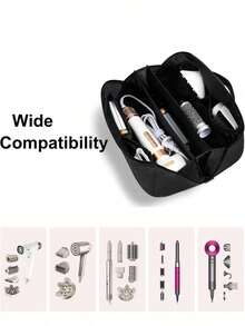 1pc Hair Dryer Travel Storage Bag, PU Leather Ultra-Thin Handheld Double-Layer Storage Pouch, Suitable For Hair Dryer/Hair Styling Tools/Styling Tools Storage, Travel Storage - Multicolor - View 5