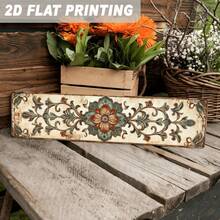 2D Flat - [Vintage Floral Sign], 2D Flat 1pc, Vintage Floral Scroll Metal Sign Wall Hanging, Romantic Style Decor, Suitable For Kitchen, Bathroom, Living Room Decoration Signs And Plaques 3.94X15.75 Inches - A - View 6