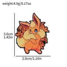 Anime Character Enamel Brooch, Cute Pikachu Eevee Charmander Metal Lapel Badge, Cartoon Collectible Backpack Accessory, Fan Gift - Multicolor - View 15