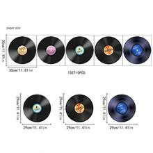 1/5/8/12/13-Piece Set: 8.7-Inch Waterproof Vinyl Record-Style Flat Wall Decals – 2D Retro Vinyl Record Designs With DJ Music Themes – Suitable For Home Decor In Bedrooms, Living Rooms, Entryways, And More. - Multicolor - View 15