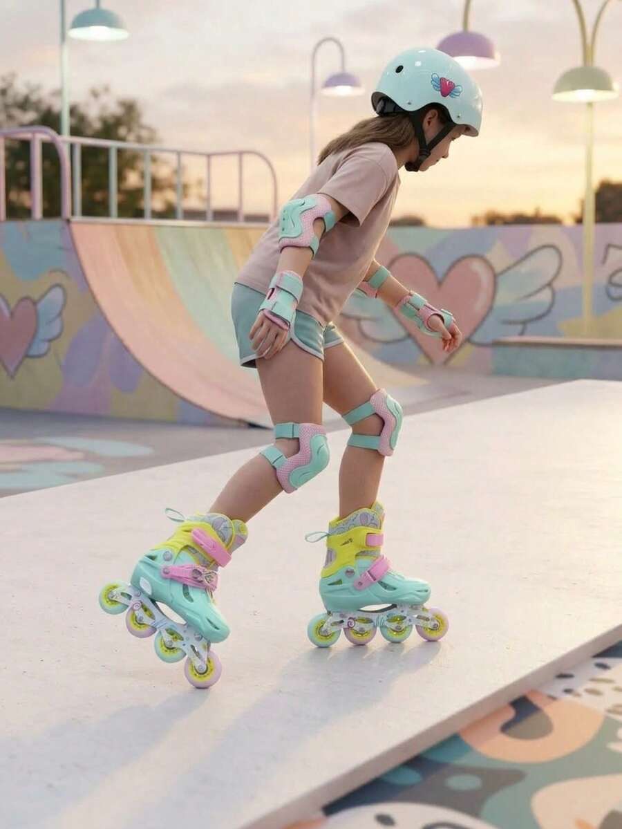 Patines de linea kit de protección - verde menta - Ver 1