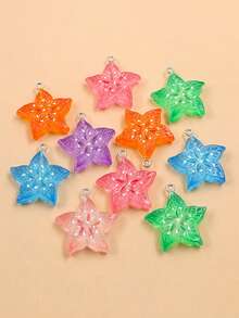 20pcs Acrylic Colorful Faux Fruit Slices Star Apple Apple Charms, Jewelry Accessories DIY Phone Chain Keychain Pendant - 20pcs - View 8