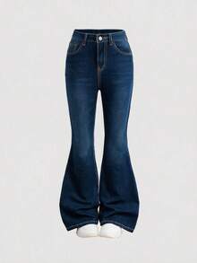 Tween Girls Jeans - Navy Blue - View 4