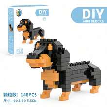 Dog Model Building Blocks Series Micro-Particle Children's Assembly Toy, Holiday Gift, Birthday Gift, Christmas Gift, Gift Filler - Multicolor - View 11