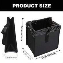 Large Capacity Foldable Car Trash Can - Waterproof Leakproof Hanging Storage Bag, Leakproof Car Garbage Bin, Portable Hanging Trash Can, Suitable For Sedans, SUVs, Trucks, Mini Perfect Gift For Car Interior - Car Trash Can - View 6