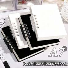2/3pcs Random Color A7 Spiral Notebook, Coil Loose Leaf Memo Pad, Detachable Coil Pocket Diary, 80 Sheets Inner Pages, Minimalist Design, Suitable For Office, School, Travel And Holiday Gifts - Multicolor - View 4