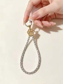 1pc Women's Rhinestone Cat Paw Phone Lanyard, High-End Exquisite Phone Chain, Can Be Used As Bag Charm Keychain, Durable And Not Easily Broken, Anti-Loss Chain, Suitable As Gift - Multicolor - View 3