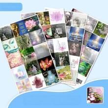 Zen Buddha Lotus Theme Sticker Pack, Spiritual Meditation Aesthetic Decal, Waterproof Vinyl Stickers For Laptop, Water Bottle, Journal, Scrapbook & Phone Case DIY Decoration - A - View 8