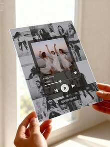 1pc Customized Song Acrylic Template, Best Friend Photo Collage, Suitable As Couple Anniversary Gift, Office Desk Decor, Photo Customization, Customizable Item, Adult Bedroom Decor - Multicolor - View 10
