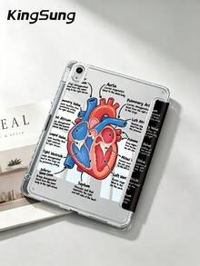 Kingsung Heart Pattern Y-Shaped Folding Acrylic Tablet Case Compatible With Samsung Tablets/Pad Mini6/7/9.7/10.2/10.5/10.9/12.9/Pro 11, 10th Generation, Protective Cover Supports Multi-Angle Adjustment, Six Ways To Place The Bracket, Built-In Pen Slot, Anti-Drop Protection, Automatic Wake/Sleep.Compatible With Kindle Paperwhite 12th Gen 2024/11th Gen 2022,Clara Colour. - Multicolor - View 2