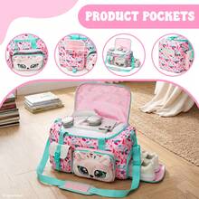 Girls' Soft Plush Handheld Travel Bag, Dance Bag, Toddler Overnight Carry-On Bag With Shoe Compartment, Suitable For Kindergarten, Pajama Party, Sports, Birthday Gift - Plush Toy Travel Bag - View 5