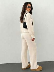 Women Sweater Co-Ords - Redwood - View 3