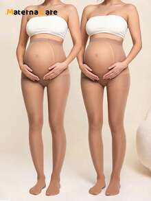 Materna Care 2雙孕婦緊身褲，休閒百搭，適合春秋穿著，日常必備 - 杏色 - 查看 8