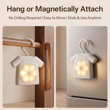 DO AS YOU WISH White Motion Sensor Hanging Night Light, Battery Powered Closet Light Strip With Hook, Soft Warm Light, LED Light Suitable For Closet, Hallway, Entrance, Bedroom, Cabinet, Stairs And Indoor Night Lighting - 1-pack - View 7