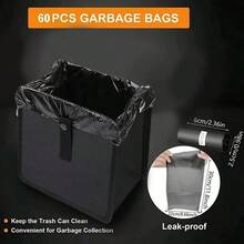 Large Capacity Foldable Car Trash Can - Waterproof Leakproof Hanging Storage Bag, Leakproof Car Garbage Bin, Portable Hanging Trash Can, Suitable For Sedans, SUVs, Trucks, Mini Perfect Gift For Car Interior - Car Trash Can - View 3