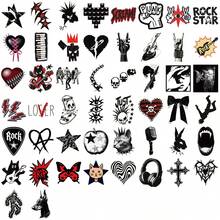 50pcs Punk Subculture Stickers For Decorating Planner, Diary, Scrapbook, Notebook, Luggage, Envelope, Greeting Card, Tablet, Water Bottle - Multicolor - View 4