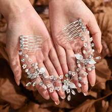 1pc Casual Party Elegant Alloy Hair Comb Bridal Wedding Hair Accessory All Seasons - Multicolor - View 10