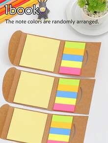 5pcs Portable Kraft Paper Notebook Set, Detachable Memo Notepad, Creative Gift Sticky Notes, Portable Kraft Paper, Note Pad, Student Tearable Memo Sticky Notes - one-size - View 10