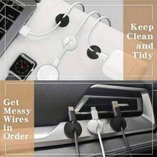 10pcs Car Dashboard Cable Clips Set - Simplify Charging And Audio - Multi-Functional Organizer Clips, Create A Tidy Car Interior, Ensure Phone Charging - Silicone Cable Clip - View 8