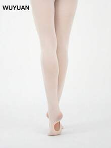 Convertible Ballet Leggings With Foot Opening Design - Soft, Highly Elastic, Perfect For Dance, Ballet And Pointe Practice - Pink - View 2