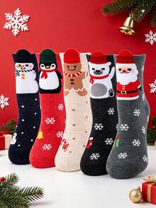 1/5/10 Pairs Women Novelty Socks Christmas Gift Soft Animal Socks For Women Cute Funny Funny Pattern - Multicolor - View 9