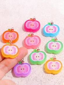 20pcs Acrylic Colorful Faux Fruit Slices Star Apple Apple Charms, Jewelry Accessories DIY Phone Chain Keychain Pendant - 20pcs - View 6
