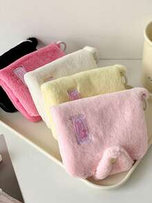 Cute Plush Girl Design Small Wallet, Compact Coin Purse And Card Holder With Keychain,Multifunctional Plush Coin Purse - Multicolor - View 4