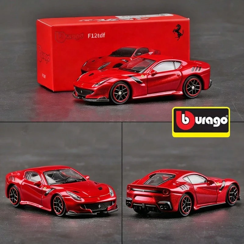 Burago 1:64 比例合金車模 F12tdf-紅色,創意口袋車模玩具、人偶與禮品 - F12tdf-Red - 查看 1