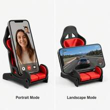 1pc Racing Seat Shaped Phone Holder, Desk Phone Stand, Gaming, Video Watching And Desktop Universal Smartphone Stand, Study Office Storage, Halloween, Christmas Gift - Multicolor - View 6