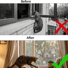 Pet Cat-Proof Window Screen | Anti-Scratch Anti-Fall Window Barrier Mesh, No Drilling Required, Easy Installation, Ventilated & Mosquito-Proof, Cat Protection Screen Mesh - L - View 8