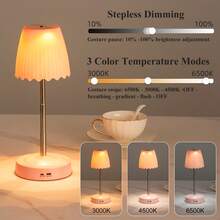 1PC Gesture Sensor Height Adjustable LED Desk Lamp, Rechargeable Bedside Night Light, Bar Desktop Atmosphere Decorative Light - Gesture-controlled Desk Lamp - View 4