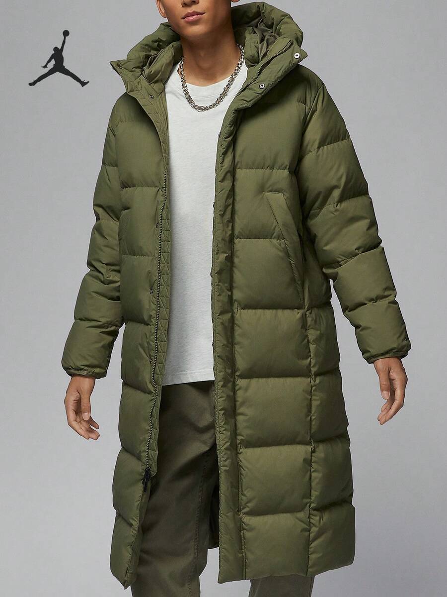 Nike/JORDAN Men's Mid-Length Warm Hooded Down Jacket FV7270-222 - FV7270-222 - View 1