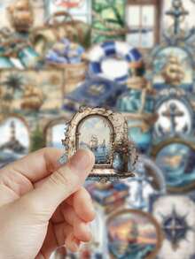 50pcs Ocean-Themed Clear Stickers For Skateboards, Guitars, Laptops, Scrapbooks, Suitcases, Refrigerators, Storage Boxes, Decor DIY Graffiti Stickers - A - View 6