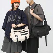Men's Crossbody Bag Multi-Function Multi-Pocket Shoulder Bag Women's Bag Japanese College Style Commuter Couple Bag Large Capacity - Beige - View 2
