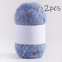 2pcs 100g Multi-Color Spotted Mohair Thick Yarn, 200m Suitable For DIY Knitting Dolls, Bags, Sweaters, Blankets Etc. 50g/Pc - LUGU - View 13