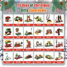 Christmas Advent Calendar Building Blocks Set -777 Pcs Creative Train ...